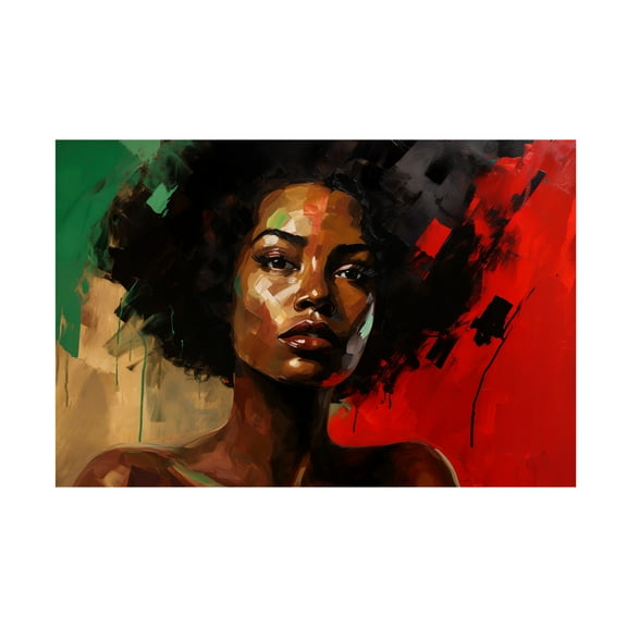 Canvas Wall Art - Ray Heere 'Colorful Model 21' Wall Art for Living Room, Bedroom, or Office Décor by Trademark Fine Art - 19 x 12 Inches