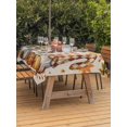 thumbnail image 2 of Outdoor Tablecloth with Umbrella Hole and Zipper, Thanksgiving Fall Rectangle Table Cloth 60x120 Inch Waterproof Tablecloth, Vintage Gnomes Orange Pumpkin Maple Leaf Picnic Table Cover for Patio, 2 of 7