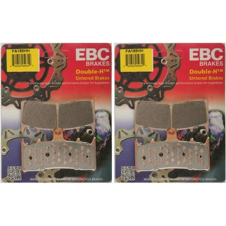 EBC Double-H Sintered Metal Brake Pads FA188HH (2 Packs - Enough 2 Rotors)