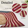 thumbnail image 3 of American Flag Vintage Queen Pillow Covers, Brown Red Stripes US Flag Soft Breathable Throw Pillow Cases with Invisible Zipper, Decorative Pillowcase Pillows Protectors for Sofa Bed Chair 20"x30", 3 of 9