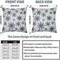 thumbnail image 4 of Navy Blue Winter Snowflakes Pillow Covers 20x20 Set of 2 Christmas Decorative Throw Pillows Outdoor Farmhouse Xmas Holiday Seasnoal Pillowcases Cushion Case Decor for Home Sofa Couch Bed, 4 of 4