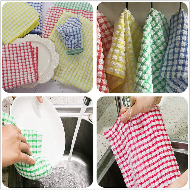 Foeses Kitchen Dish Towels 9 Pack, Bulk Cotton Kitchen Towels and Dishcloths Set, Dish Cloths for Washing Dishes Dish Rags for Drying Dishes Kitchen