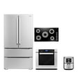 thumbnail image 1 of 4 Piece Kitchen Package 36" Electric Cooktop 30" Single Electric Wall Oven 5.5L Electric Hot Air Fryer & French Door Refrigerator, 1 of 3