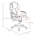 thumbnail image 4 of CorLiving Black Faux Leather Upholstered Managerial Adult Office Chair with Height Adjustable Seat, 4 of 4