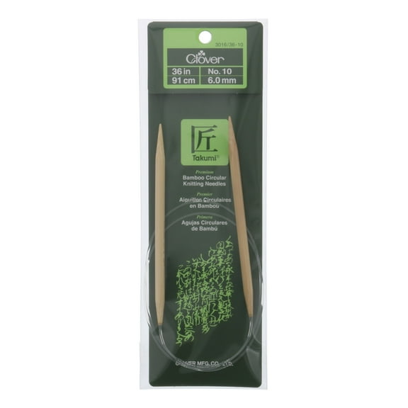 Clover Takumi Bamboo Circular Knitting Needle, 10