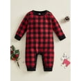 thumbnail image 4 of RUINIXCW Family Christmas Pajamas Matching Sets Spring Fall Winter Matching Pjs Set for Couples Women Men Long Sleeve Shirt and Plaid Pants Sleepwear Loungewear, 4 of 9