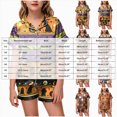 thumbnail image 3 of UAYOTSE Button‑Down Satin Pjs for Girls, Collared Short‑Sleeve Top and Sleep Shorts, Lightweight Kids Sleep Set for Daily and Holiday Moments Size 10-11 Years, 3 of 6