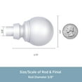 thumbnail image 3 of Kenney® Mae 5/8" Standard Decorative Window Curtain Rod, 28-48", Satin Nickel, 3 of 6