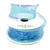 Jelly Plastic Iridescent Edge Neon Wired Ribbon, Light Blue, 1-1/2-Inch, 10-Yard