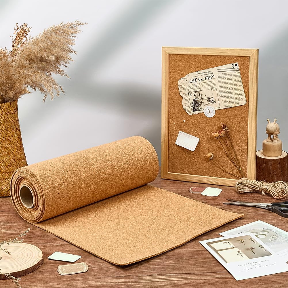 Large Cork Roll 118x11.9 Inch Cork Board Roll for Walls 1/8 Inch Thick Natural Corks Rolls Bulletin Boards Decorative oto
