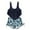 Navy, variant on WREESH Womens Ruffle Tankini Swimsuit Solid Bikini Strap Bikini Deep V Split Swimsuit Set Two-Piece Swimsuit Beach Bathing Suit Pink