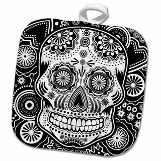 Lodge Cast Iron Xolo Sugar Skull Griddle, Black