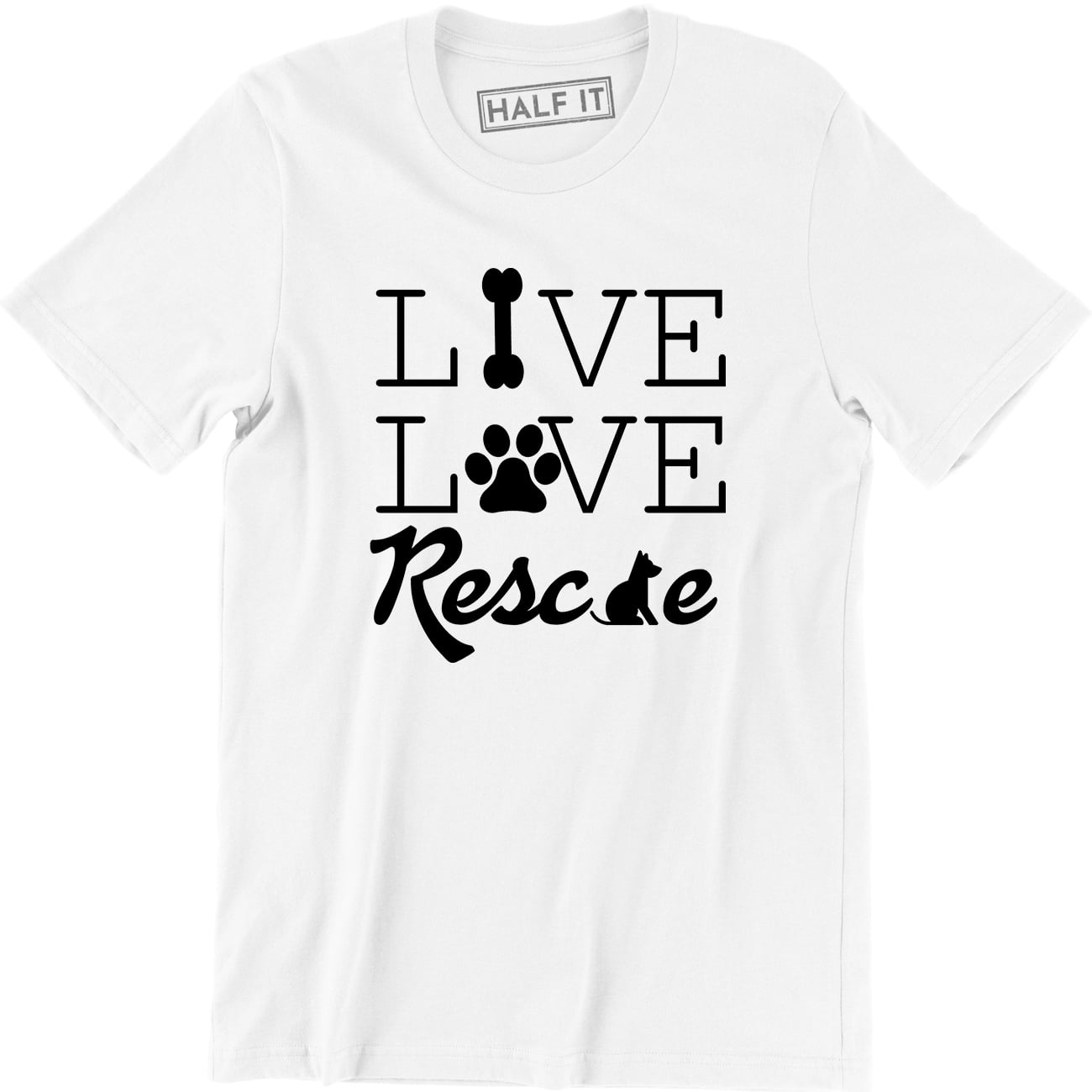 Live Love Rescue Animal Rescue Pet Puppy Lovers Men's TShirt