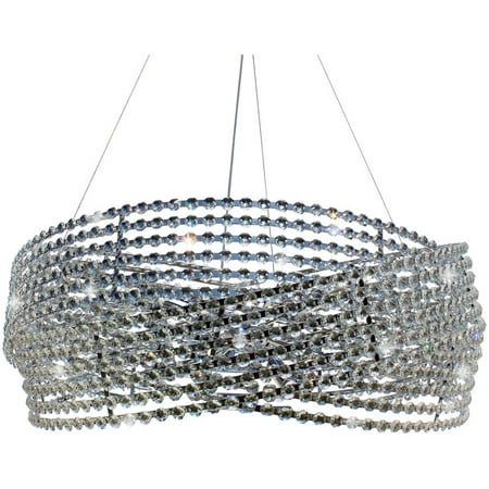 Diamante 3-Ring Chrome Crystal Chandelier