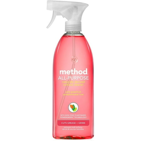 Method All Purpose Natural Surface Cleaner, Pink Grapefruit 28 oz (Pack of