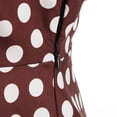 thumbnail image 5 of Cmfcve Polka Dot Swing Dress for Women 1950s Vintage Hepburn Style Party Midi Dress Short Sleeve A-Line Cocktail Dress With Button, 5 of 8