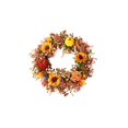 thumbnail image 2 of Yhmxh 18 Inch Fall Wreath for Front Door Decor, Artificial Maple Leaves Pumpkins Sunflower Wreath Decor, Farmhouse Autumn Harvest Wreath for Window Porch Thanksgiving & Outdoor Decor, 2 of 6