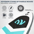 thumbnail image 3 of ADVENOR Planche à Pagaie 11 Pieds X 33 Pieds X 6 Extra Grand, Planche de Stand-Up Gonflable avec Accessoires de SUP Incluant Pagaie Ajustable, Sac à Dos, Sac Imperméable, Laisse et Pompe Manuelle, Trousse de Réparation., 3 of 5