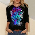 thumbnail image 1 of Pntutb Blusa informal de manga larga con cuello redondo y estampado de animales novedosos para mujer Pntutb Pntutb-1323, 1 of 5