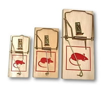 GOOHOCHY 3pcs Wood Rat Traps Safe Reusable Device for Home Use with High Efficiency Mechanism