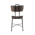 thumbnail image 4 of Benjara Wood and Metal Dining Side Chairs, Set of Two, Brown and Black, 4 of 6