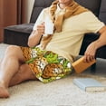 thumbnail image 5 of Balery Tropical Summer Fruit Men's Cotton Knit Pajama Shorts Waistband & Pockets,Short Pajama Pants-4X-Large, 5 of 8