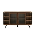 thumbnail image 5 of Walker Edison Modern Curved TV Stand for TVs up to 65”, Dark Walnut, 5 of 10