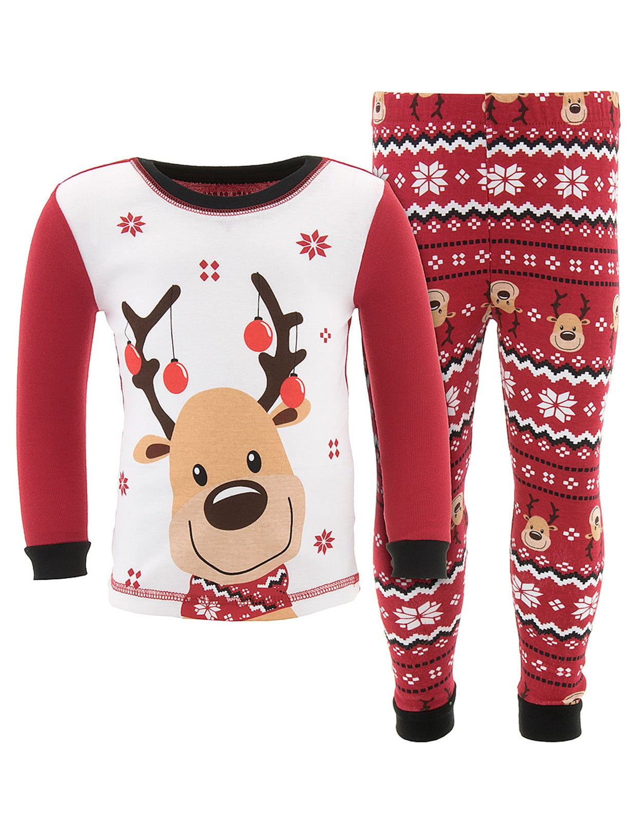 Christmas Reindeer Cotton Pajamas for Toddler Boys Komar Kids Brand