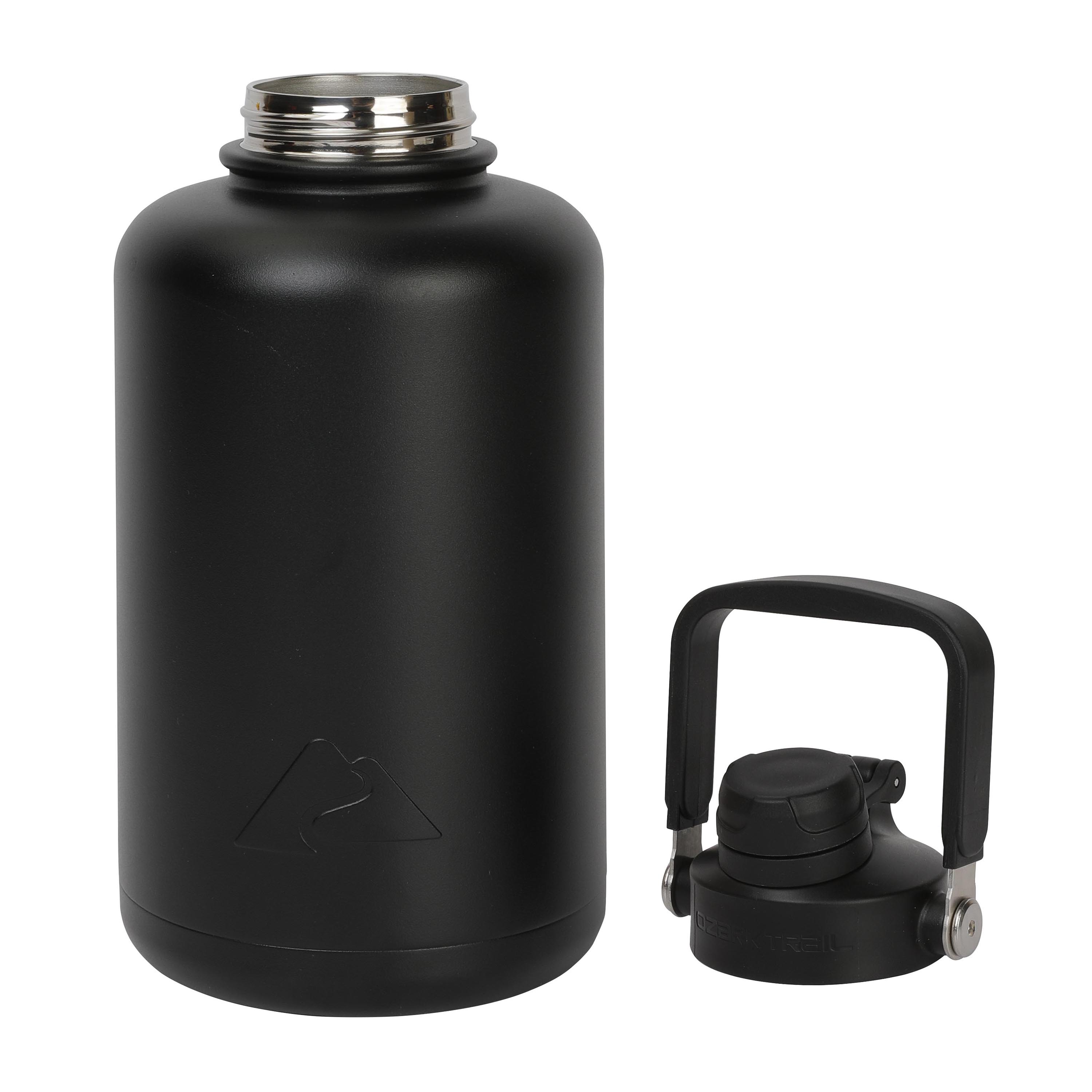 Jarra aislada de acero inoxidable Ozark Trail de 64 oz con asa, negro 8