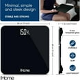 thumbnail image 3 of Digital Scale Bathroom Batteries Included Scale Body Weight Weight Scales for (Black), 3 of 4