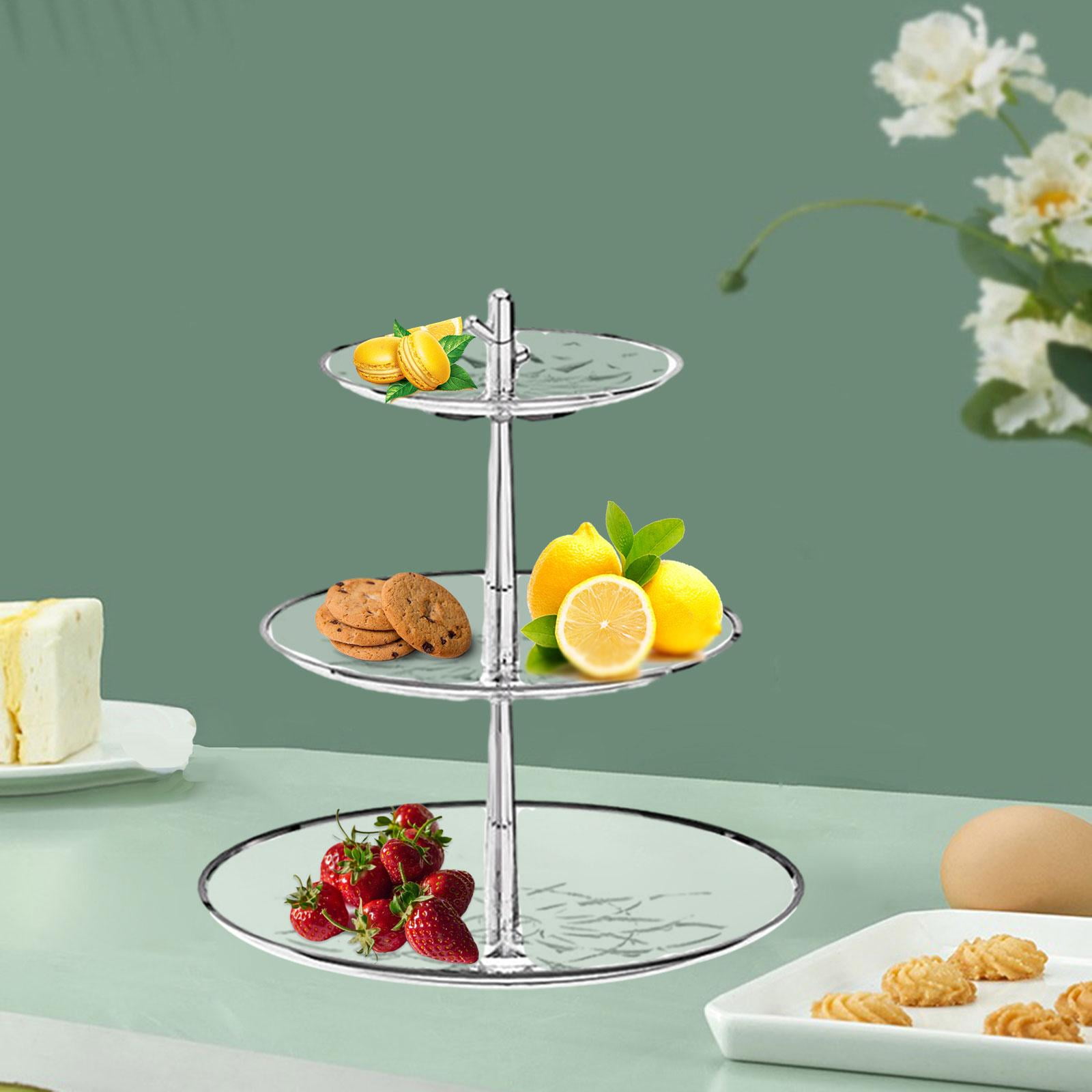 Stainless steel 3 tier cake stand hotsell