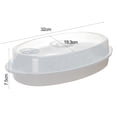 thumbnail image 5 of Kripyery Steamed Fish Plate with Transparent Cover Microwaveable Fish Steamer Pan Cooking Dish for Home Kitchen, 5 of 7