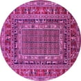 thumbnail image 1 of Ahgly Company Indoor Round Oriental Pink Industrial Area Rugs, 6' Round, 1 of 4
