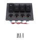 thumbnail image 1 of Interruptor A Prueba de Salpicaduras de 4 Vías de Barco Moto Negro Sunnimix Panel de interruptor de interruptor de circuito, 1 of 7