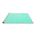 thumbnail image 2 of Ahgly Company Machine Washable Indoor Rectangle Solid Turquoise Blue Modern Area Rugs, 2' x 4', 2 of 4