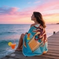 thumbnail image 6 of Kbndieu Oversized Beach Towel, Quick Dry Absorbent Lightweight Thin Bathroom Bath Pool Swim Towels, Large Camping Travel Towels for Summer Vacation Beach Accessories Essentials Adult Gift, 6 of 6