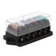 thumbnail image 2 of Caja de fusibles, caja de fusibles de 6 vías para automóvil, caja de fusibles de 6 vías, eficiencia óptima, 2 of 9
