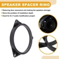 thumbnail image 3 of Anillo espaciador de altavoz Unique Bargains, adaptador de espaciador de altavoz tweeter para Nissan Qashqai puertas delanteras y traseras, ABS negro a prueba de agua, 3 of 7