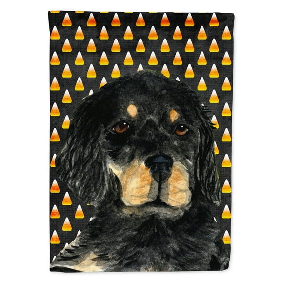 Carolines Treasures SS4308-FLAG-PARENT Gordon Setter Candy Corn Halloween Portrait Flag  multicolor