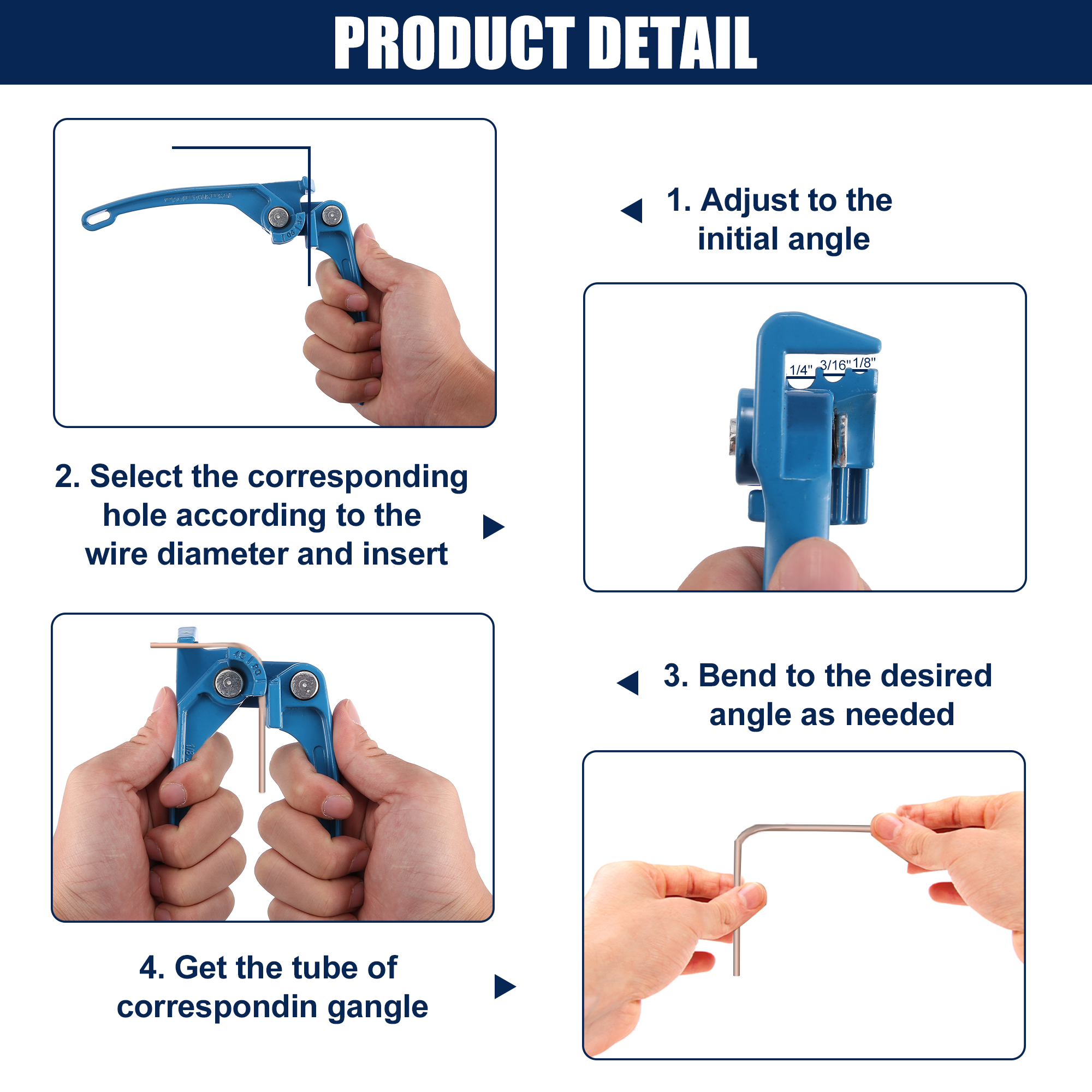 Unique Bargains 1 Pcs Brake Line Bender Handheld Tubing Fuel Brake Line Bending Tool