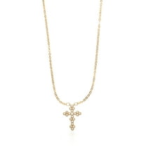Time And Tru Gold Tone Cross Necklace