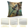 thumbnail image 4 of COMIO Dragonfly Green Throw Pillow Covers Cozy Soft Pillowcase Square Cushion Case for Home Sofa Bedroom Car Decoration, 4 of 5