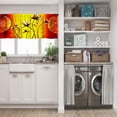 thumbnail image 5 of LALILO Kitchen Curtain Valance Flower Oil Oil Art Flower Rod Pocket Window Curtain 52"x 18" Set of 2, 5 of 5