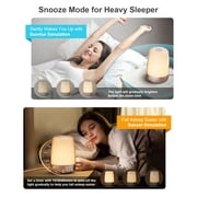 Sailstar Sunrise Alarm Clock, Touch Wake Up with Sunrise Simulation and Sunset Simulation, 3 Way Dimmable Bedside Lamp