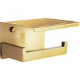 thumbnail image 1 of Toilet Roll Holder with Phone Shelf Stick on Brass Toilet Paper Holder for Bathroom Stainless Steel Two Installation of Self-Adhesive and Wall Mounted, 1 of 4