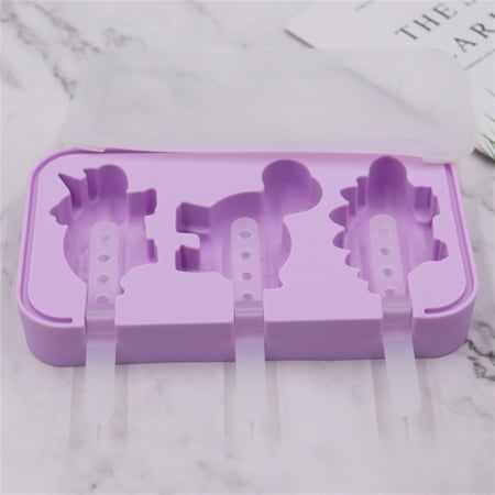 

Silicon Ice Cream Stencil Dinosaur Shape with 6 PP Stick Easy Release