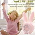 thumbnail image 4 of Despertador con luz para niños, lindo conejo, despertador para niños, lámpara de noche creativa, función de repetición, luz nocturna controlada por tiempo, para niños, 4 of 5