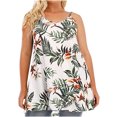 thumbnail image 1 of Sexy Casual Mujer Sin mangas Impreso Cuello en V Tallas grandes Tops Señoras Blusa Chaleco Pompotops  lopia991754, 1 of 6