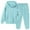 Light Blue, variant on Gyujnb Girls Long Sleeve Hooded Pullover and Jogger Pants Outfit Soft Casual Two Piece Comfy Tracksuit for Big Kids Youth Toddler Playwear Loungewear,Size:13-14 Years