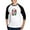 Black/White, variant on CafePress - A Skeletal Figure With A T Shirt Featuring - Cotton Baseball Jersey, 3/4 Raglan Sleeve Shirt